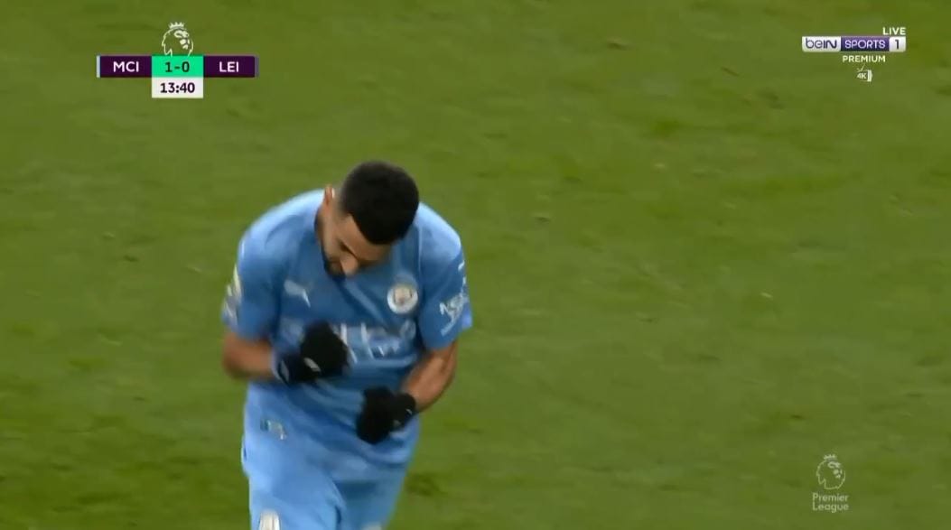 هدف رياض محرز ضد ليستر سيتي 2-0 الدوري الانجليزي