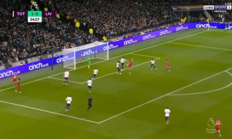 هدف ليفربول الاول ضد توتنهام 1-1 جوتا