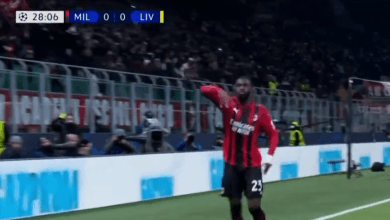 هدف ميلان الاول ضد ليفربول 1-0 دوري ابطال اوروبا