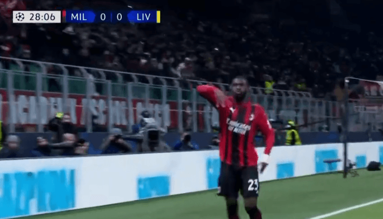 هدف ميلان الاول ضد ليفربول 1-0 دوري ابطال اوروبا