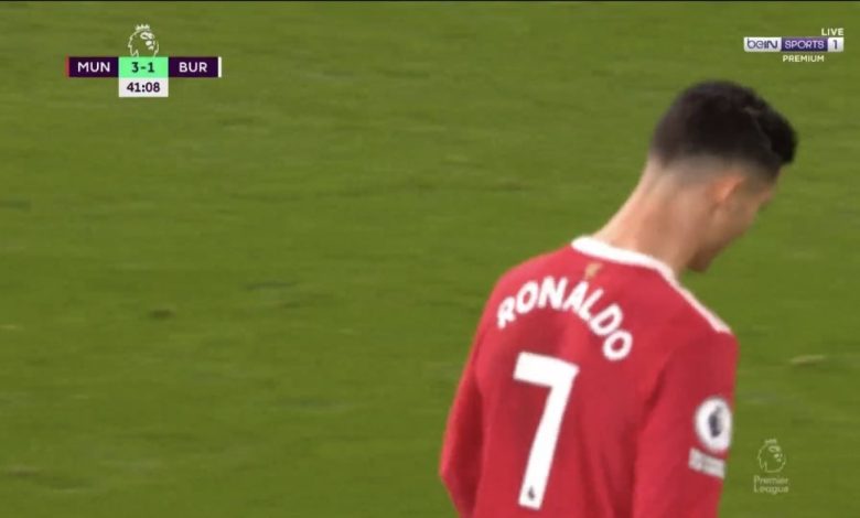 هدف كريستيانو رونالدو ضد بيرنلي 3-0 الدوري الانجليزي
