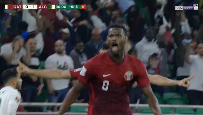 اهداف الجزائر ضد قطر 2-1 كاس العرب