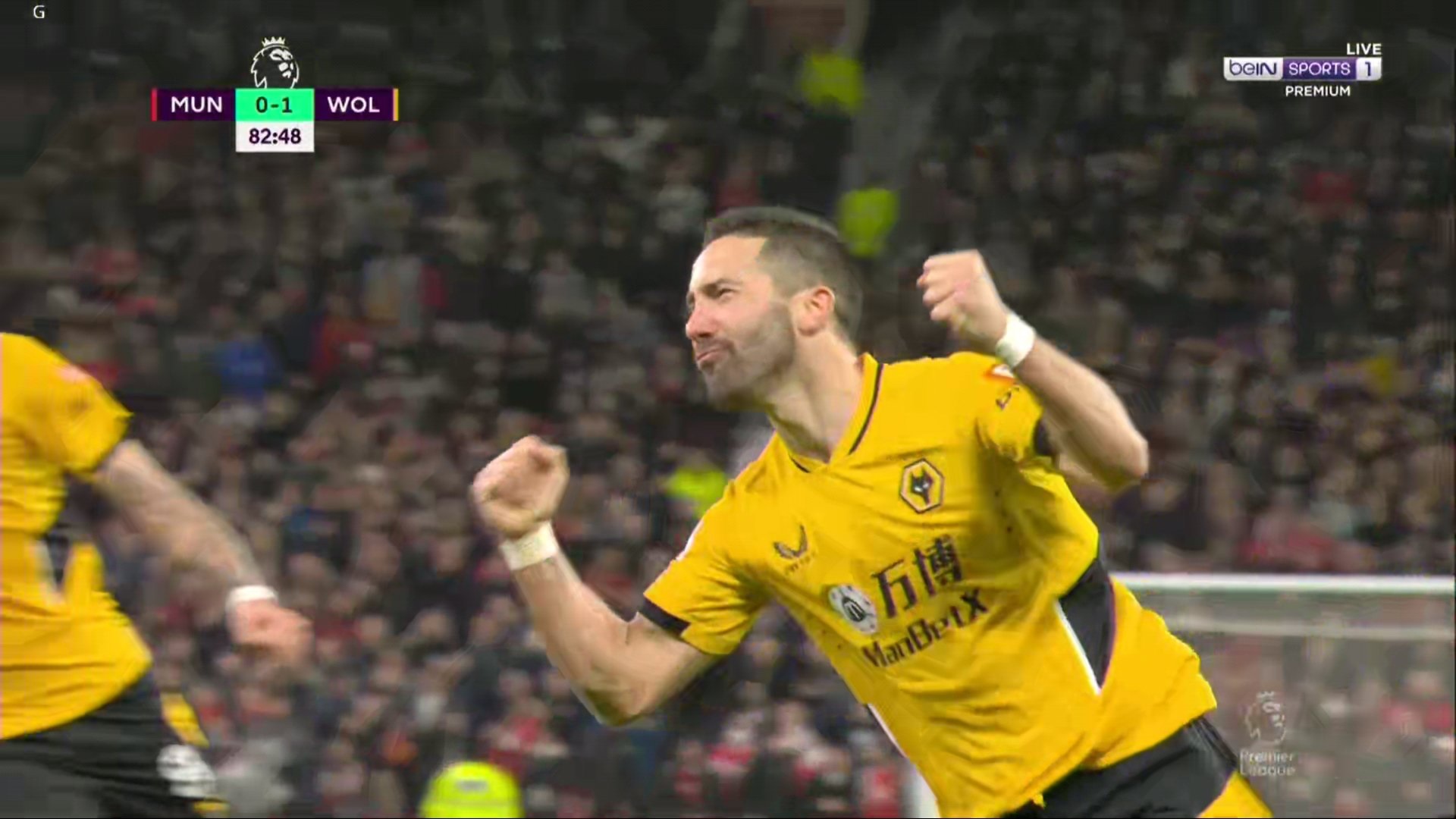 هدف وولفرهامبتون الاول ضد مانشستر يونايتد 1-0 الدوري الانجليزي