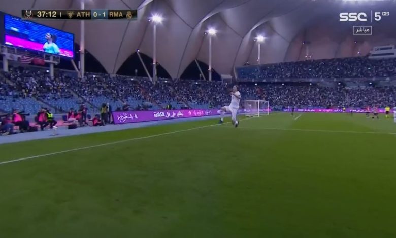 هدف ريال مدريد الاول ضد اتليتك بلباو 1-0 السوبر الاسباني