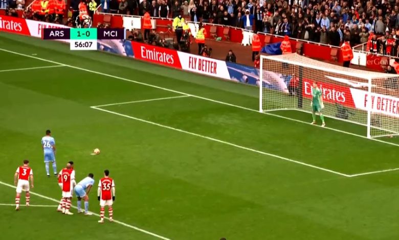 هدف رياض محرز ضد ارسنال 1-1 الدوري الانجليزي