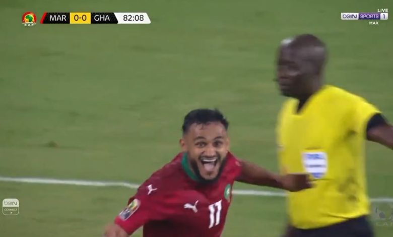 اهداف المغرب ضد غانا 1-0 كاس امم افريقيا