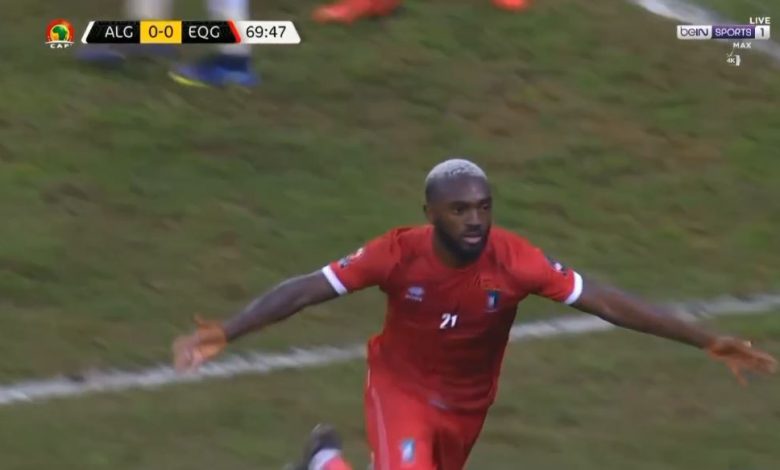 هدف غينيا الاستوائية الاول ضد الجزائر 1-0 كاس امم افريقيا