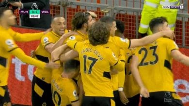 هدف وولفرهامبتون الاول ضد مانشستر يونايتد 1-0 الدوري الانجليزي