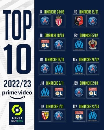 أهم مباريات الدوري الفرنسي لموسم 2022/2023