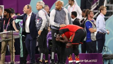 بكاء لوكاكو بعد خروج بلجيكا من كأس العالم