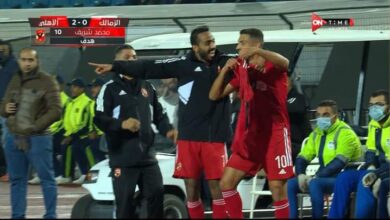 شاهد احتفال كهربا مع محمد شريف بعد هدفه أمام الزمالك