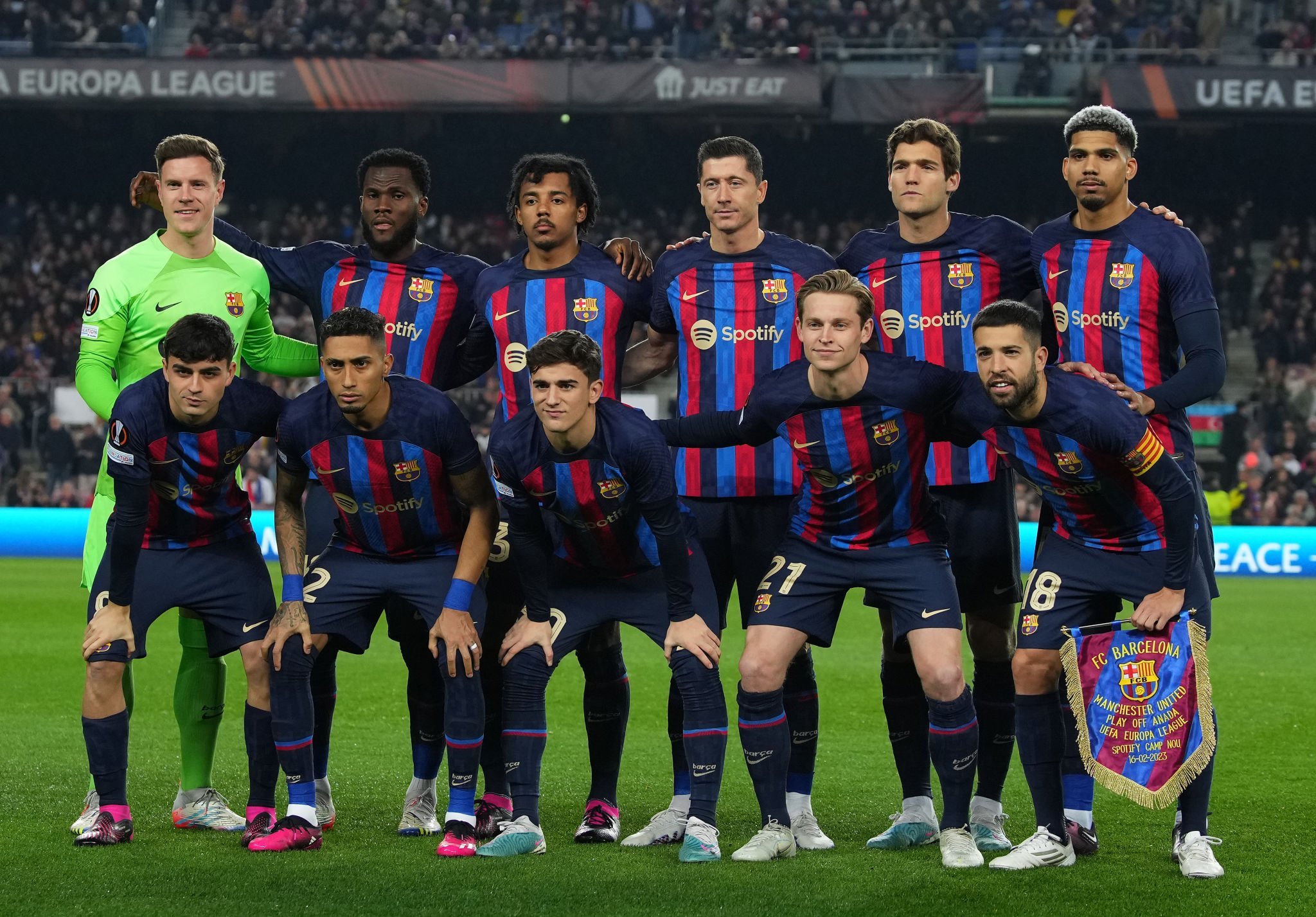 Barcelona's official squad against Manchester United in the Europa League