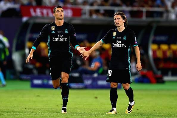 Luka Modric and Cristiano Ronaldo