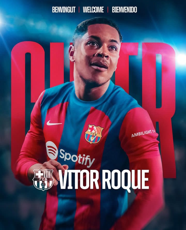 Barcelona announces contract with Vitor Roque