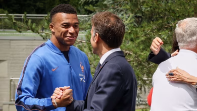مبابي وماكرون ريال مدريد