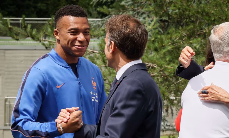 مبابي وماكرون ريال مدريد