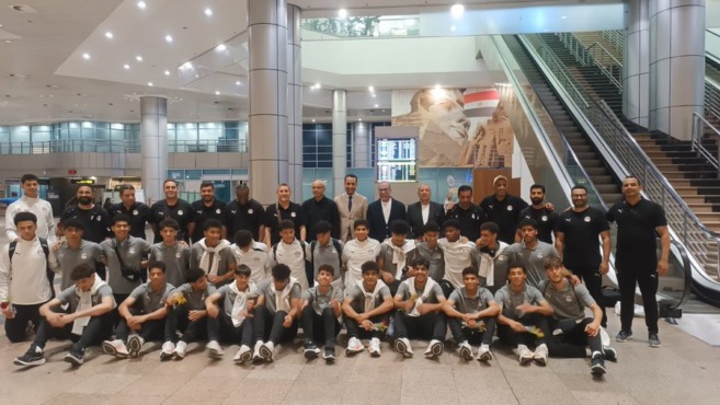 وزارة الرياضة واتحاد الكرة يستقبلان بعثة منتخب مصر للناشئين بعد الفوز ببرونزية الأمم الأفريقية