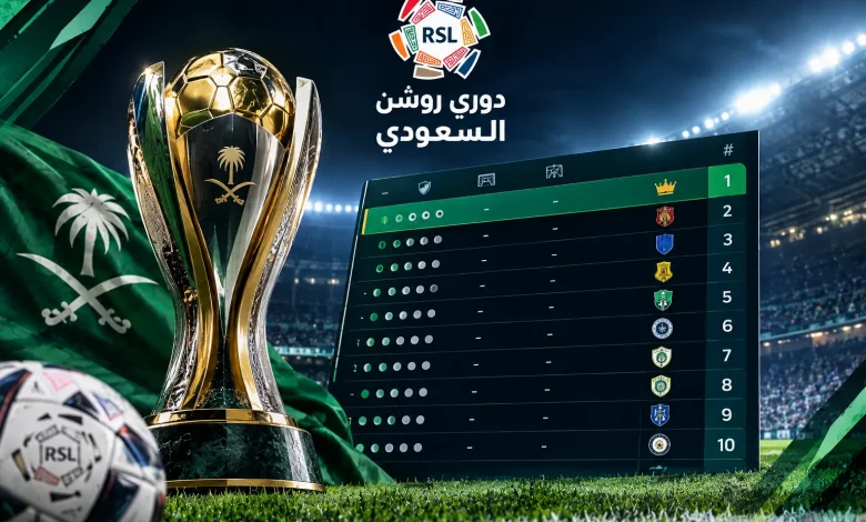 ترتيب دوري روشن السعودي
